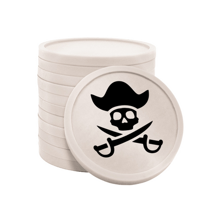 Jetons pour buvette pièce de pirate Ø29 mm - 100 pièces