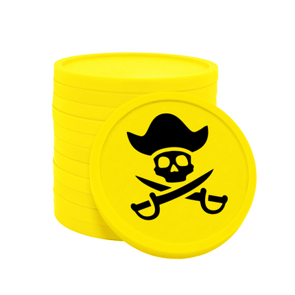 Jetons pour buvette pièce de pirate Ø29 mm - 100 pièces