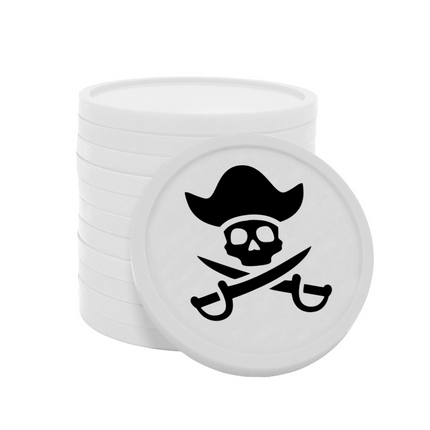 Jetons pour buvette pièce de pirate Ø29 mm - 100 pièces