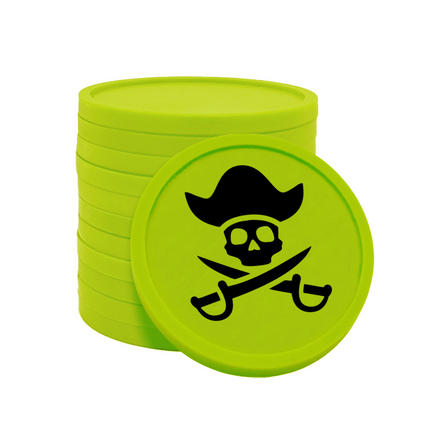 Jetons pour buvette pièce de pirate Ø29 mm - 100 pièces
