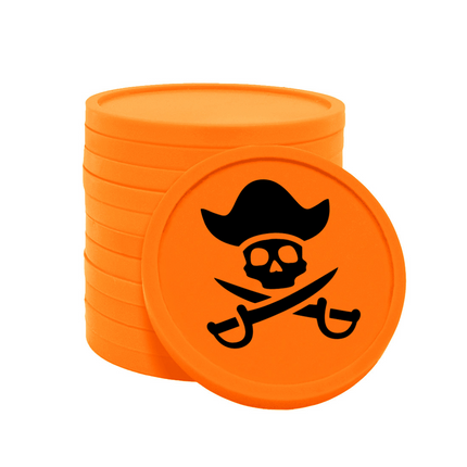 Jetons pour buvette pièce de pirate Ø29 mm - 100 pièces