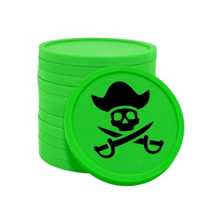 Jetons pour buvette pièce de pirate Ø29 mm - 100 pièces