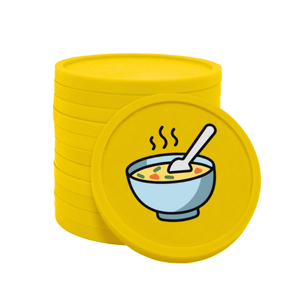 Jetons pour buvette soupe Ø29 mm - 100 pièces