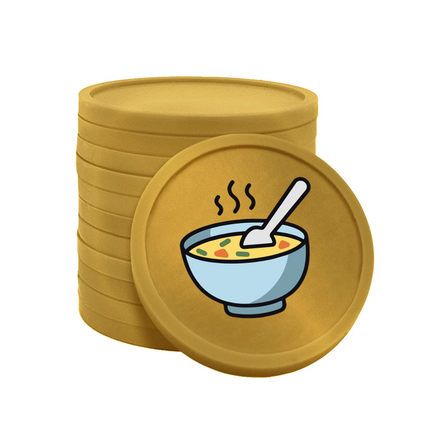 Jetons pour buvette soupe Ø29 mm - 100 pièces