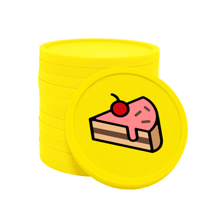 Jetons pour buvette pâtisserie Ø29 mm - 100 pièces