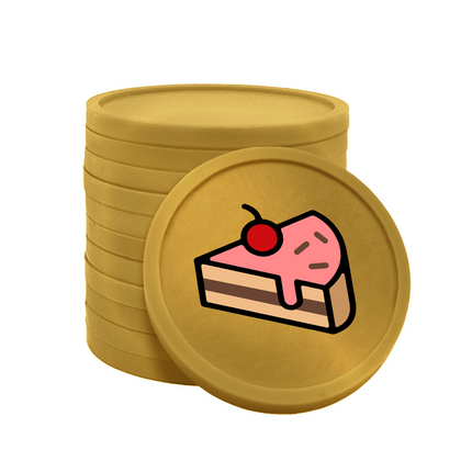 Jetons pour buvette pâtisserie Ø29 mm - 100 pièces