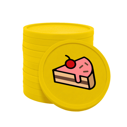 Jetons pour buvette pâtisserie Ø29 mm - 100 pièces