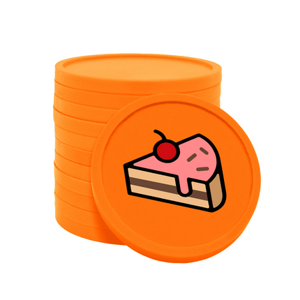 Jetons pour buvette pâtisserie Ø29 mm - 100 pièces