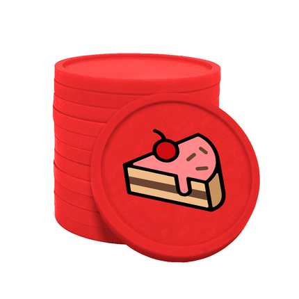 Jetons pour buvette pâtisserie Ø29 mm - 100 pièces