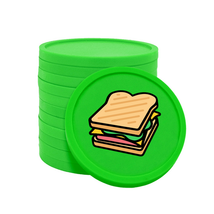 Jetons pour buvette sandwich Ø29 mm - 100 pièces