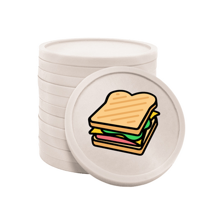 Jetons pour buvette sandwich Ø29 mm - 100 pièces