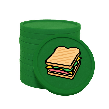 Jetons pour buvette sandwich Ø29 mm - 100 pièces
