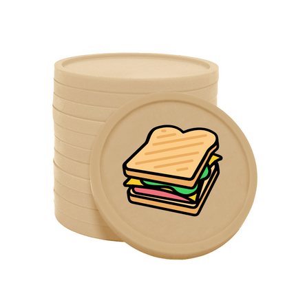 Jetons pour buvette sandwich Ø29 mm - 100 pièces