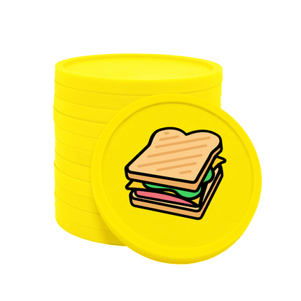 Jetons pour buvette sandwich Ø29 mm - 100 pièces