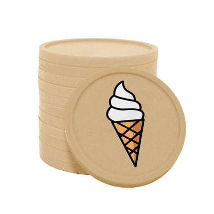 Jetons pour buvette glace à l'italienne Ø29 mm - 100 pièces
