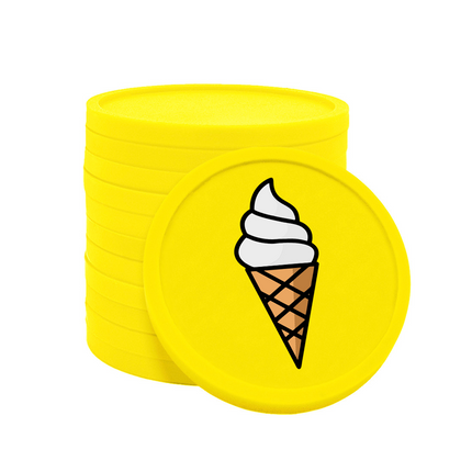 Jetons pour buvette glace à l'italienne Ø29 mm - 100 pièces