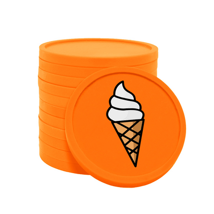 Jetons pour buvette glace à l'italienne Ø29 mm - 100 pièces