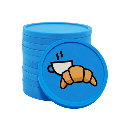 Jetons pour buvette café croissant Ø29 mm - 100 pièces