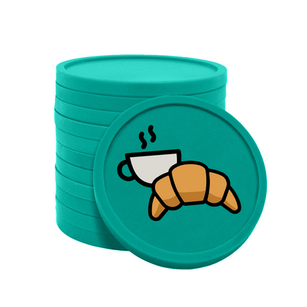 Jetons pour buvette café croissant Ø29 mm - 100 pièces