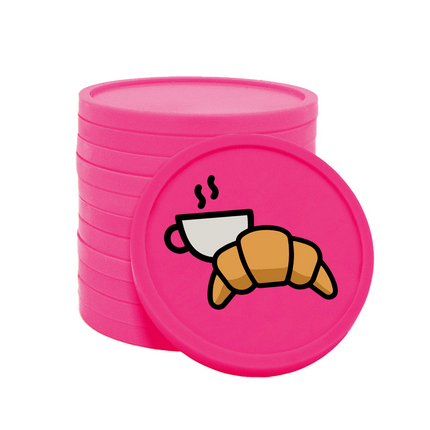 Jetons pour buvette café croissant Ø29 mm - 100 pièces