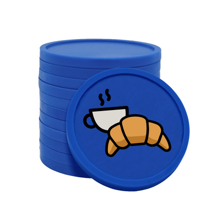 Jetons pour buvette café croissant Ø29 mm - 100 pièces