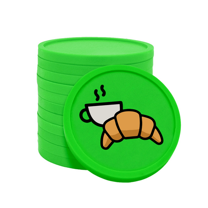 Jetons pour buvette café croissant Ø29 mm - 100 pièces