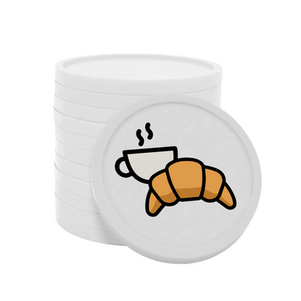 Jetons pour buvette café croissant Ø29 mm - 100 pièces