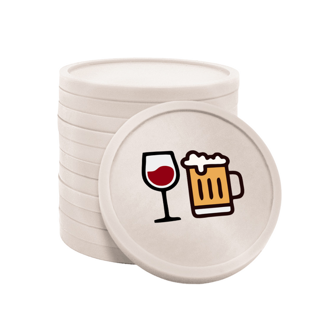 Jetons pour buvette bière et vin Ø29 mm - 100 pièces