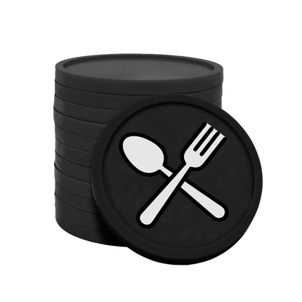 Jetons pour buvette couverts fourchette & cuillère Ø29 mm - 100 pièces
