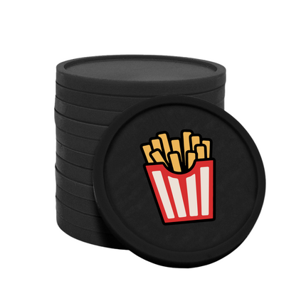 Jetons pour buvette barquette à frites Ø29 mm - 100 pièces