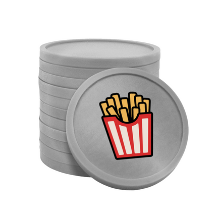 Jetons pour buvette barquette à frites Ø29 mm - 100 pièces