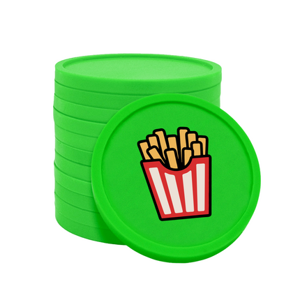 Jetons pour buvette barquette à frites Ø29 mm - 100 pièces