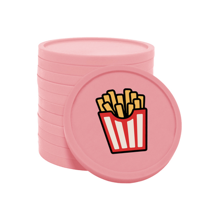 Jetons pour buvette barquette à frites Ø29 mm - 100 pièces