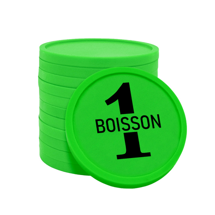 Jetons pour buvette 1 boisson Ø29 mm - 100 pièces