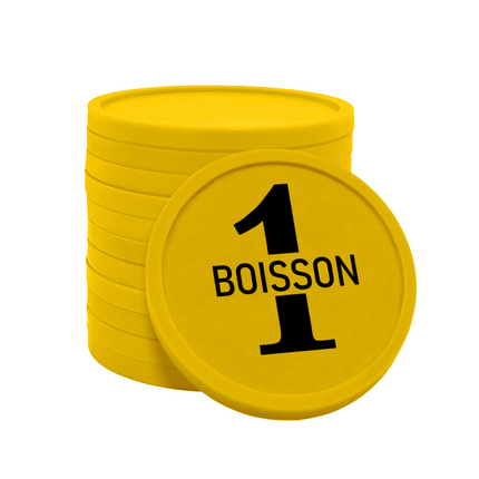 Jetons pour buvette 1 boisson Ø29 mm - 100 pièces