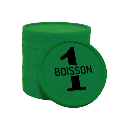 Jetons pour buvette 1 boisson Ø29 mm - 100 pièces