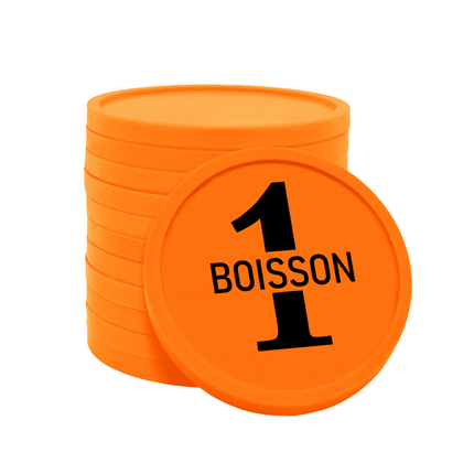 Jetons pour buvette 1 boisson Ø29 mm - 100 pièces