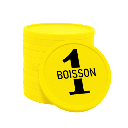 Jetons pour buvette 1 boisson Ø29 mm - 100 pièces