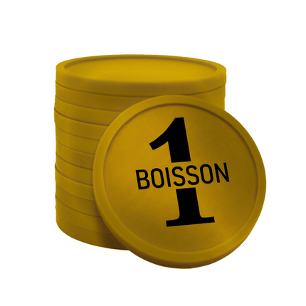 Jetons pour buvette 1 boisson Ø29 mm - 100 pièces