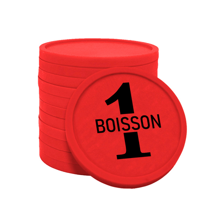 Jetons pour buvette 1 boisson Ø29 mm - 100 pièces