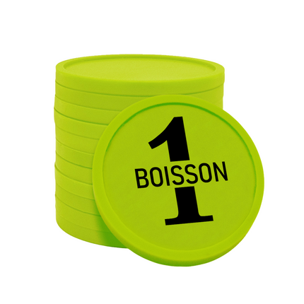 Jetons pour buvette 1 boisson Ø29 mm - 100 pièces