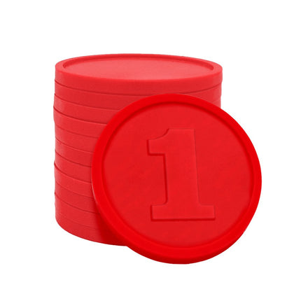 Jetons pour buvette avec chiffre 1 Ø29 mm - 250 pièces