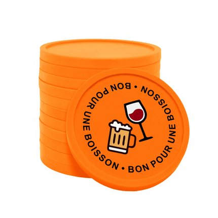 Jetons pour buvette bon pour une boisson Ø29 mm - 100 pièces