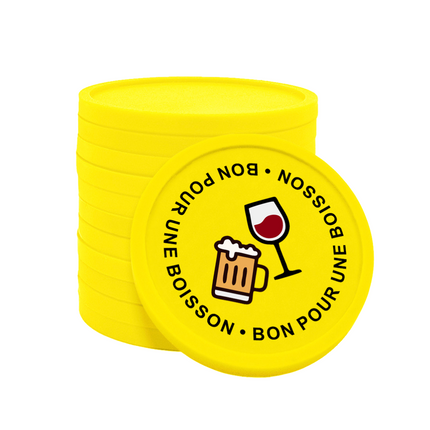 Jetons pour buvette bon pour une boisson Ø29 mm - 100 pièces