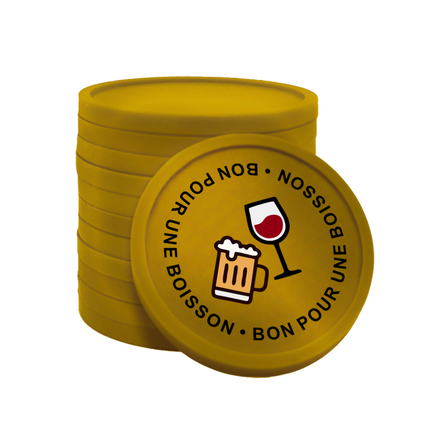 Jetons pour buvette bon pour une boisson Ø29 mm - 100 pièces
