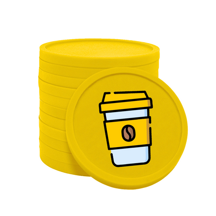 Jetons pour buvette café à emporter Ø29 mm - 100 pièces