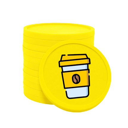 Jetons pour buvette café à emporter Ø29 mm - 100 pièces