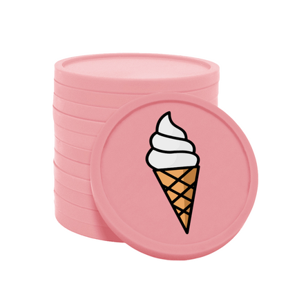 Jetons pour buvette glace à l'italienne Ø29 mm - 100 pièces