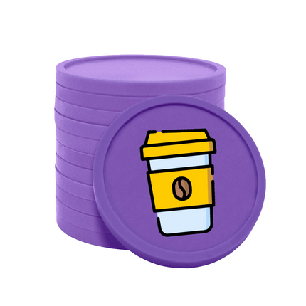 Jetons pour buvette café à emporter Ø29 mm - 100 pièces