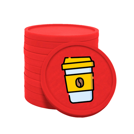 Jetons pour buvette café à emporter Ø29 mm - 100 pièces